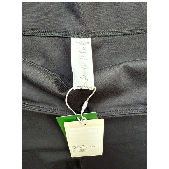 NWT HALARA FLEX SIZE 1X BLACK HIGH WAIST BACK POCKETS FLARE LEG WORK PANTS - Picture 5 of 5